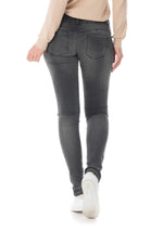 Women's slim gray jeans - Image n°2