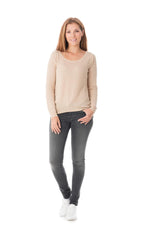 Women's slim gray jeans - Image n°3