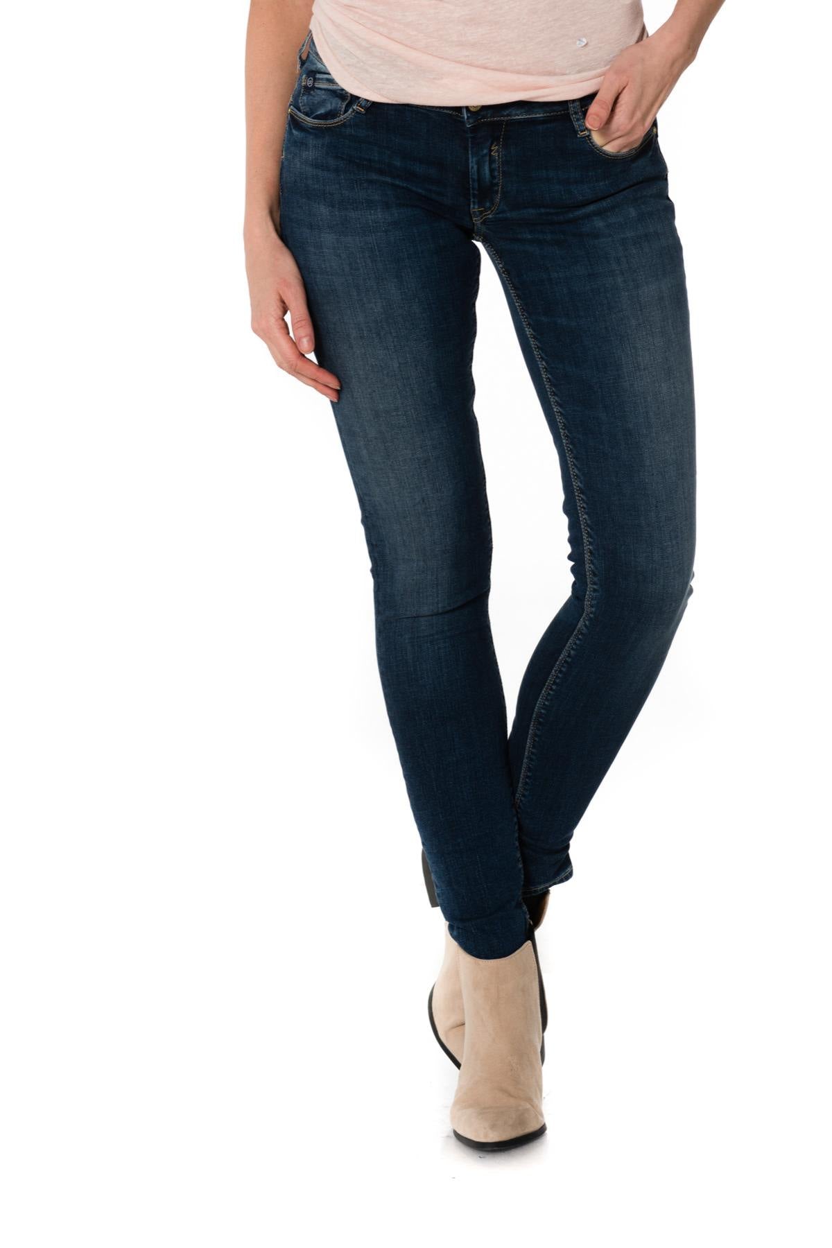 Women's faded blue jeans - Image n°6