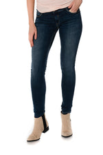 Women's faded blue jeans - Image n°2