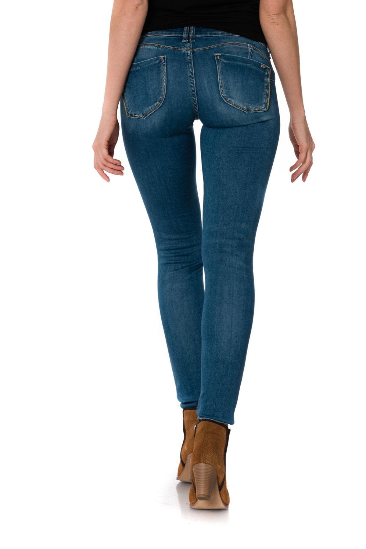 Blue denim slim fit jeans - Image n°3