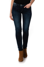 Women's dark blue slim jeans - Image n°6