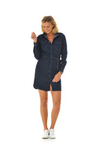 Shirt dress with belt - Image n°2