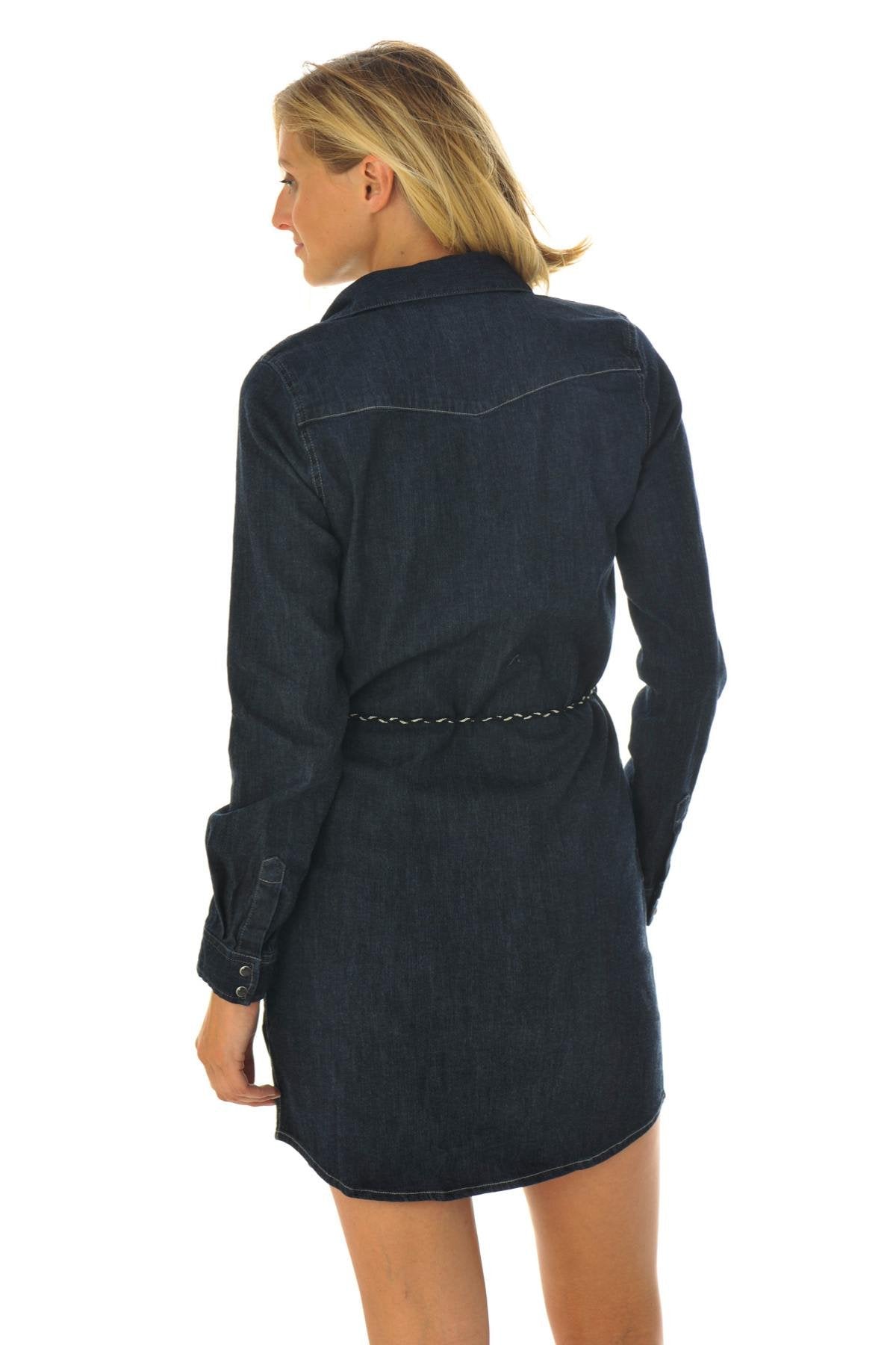 Shirt dress with belt - Image n°3