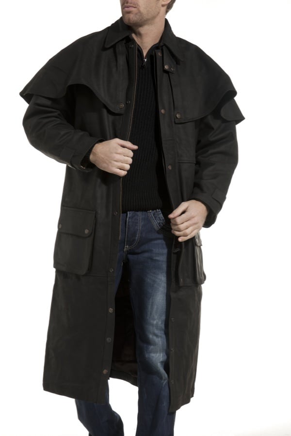 LAST REBELS men's coat in oiled leather - Image n°1