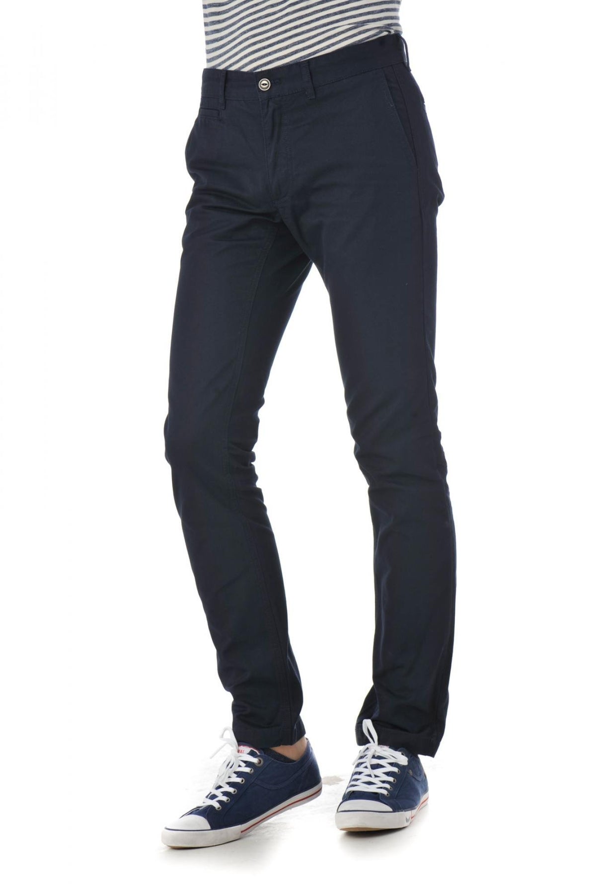 Navy blue chinos from the Chevignon brand - Image n°4