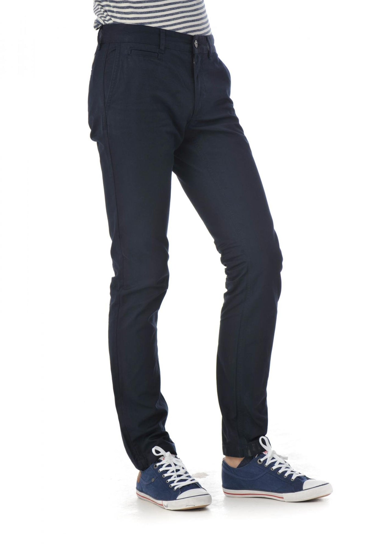 Navy blue chinos from the Chevignon brand - Image n°5