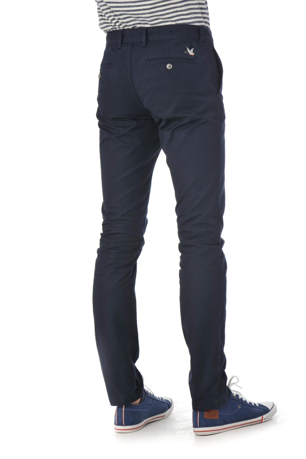Navy blue chinos from the Chevignon brand - Image n°6