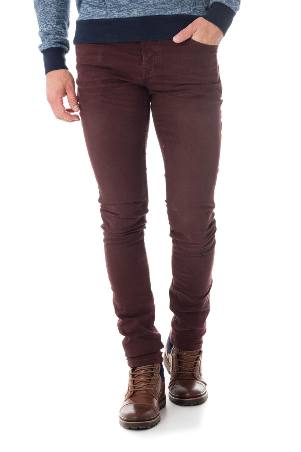 Burgundy skinny pants - Image n°1