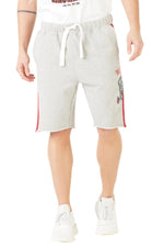 Heather gray cotton Bermuda shorts - Image n°3