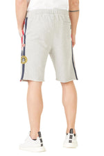 Heather gray cotton Bermuda shorts - Image n°4