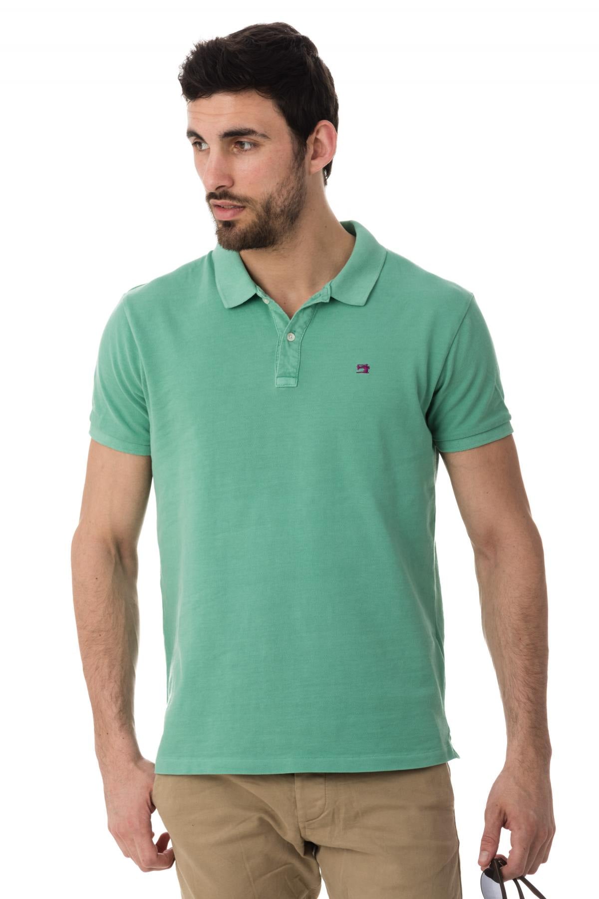  Scotch and Soda green polo shirt - Image n°1