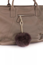  Oakwood key ring in purple rabbit fur - Image n°2