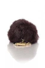  Oakwood key ring in purple rabbit fur - Image n°1