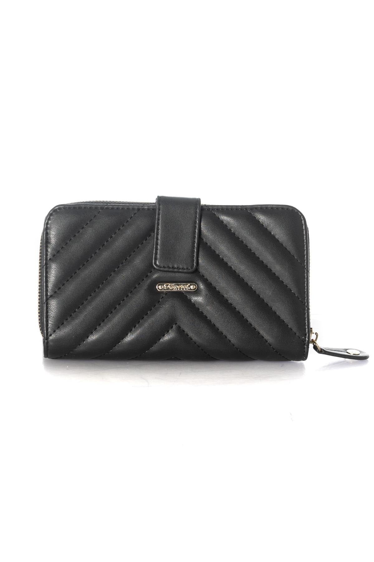 Kaporal black quilted wallet - Image n°1