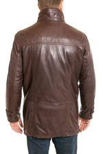 Men's Daytona Brown lambskin coat - Image n°5