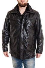Lucina buffalo leather overjacket Distressed look for Plus Size - Image n°2