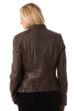 Oakwood Women's Smoke Sheepskin Leather Jacket - Image n°4