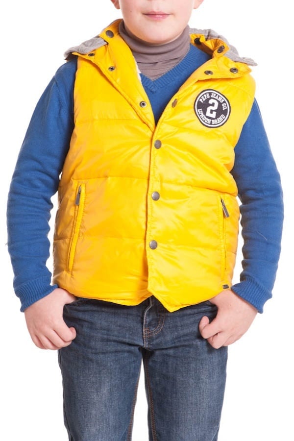 Children's sleeveless down jacket Pepe Jeans Yellow - Image n°1