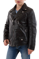 Schott children's perfecto in black lambskin - Image n°2