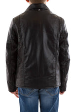 Schott children's perfecto in black lambskin - Image n°4