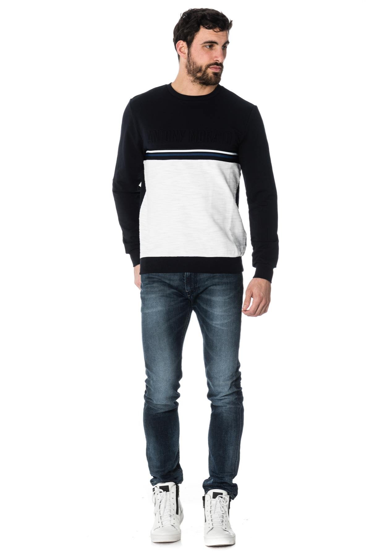 Navy and white Antony Morato sweatshirt - Image n°2