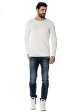 White openwork knit sweater - Image n°2