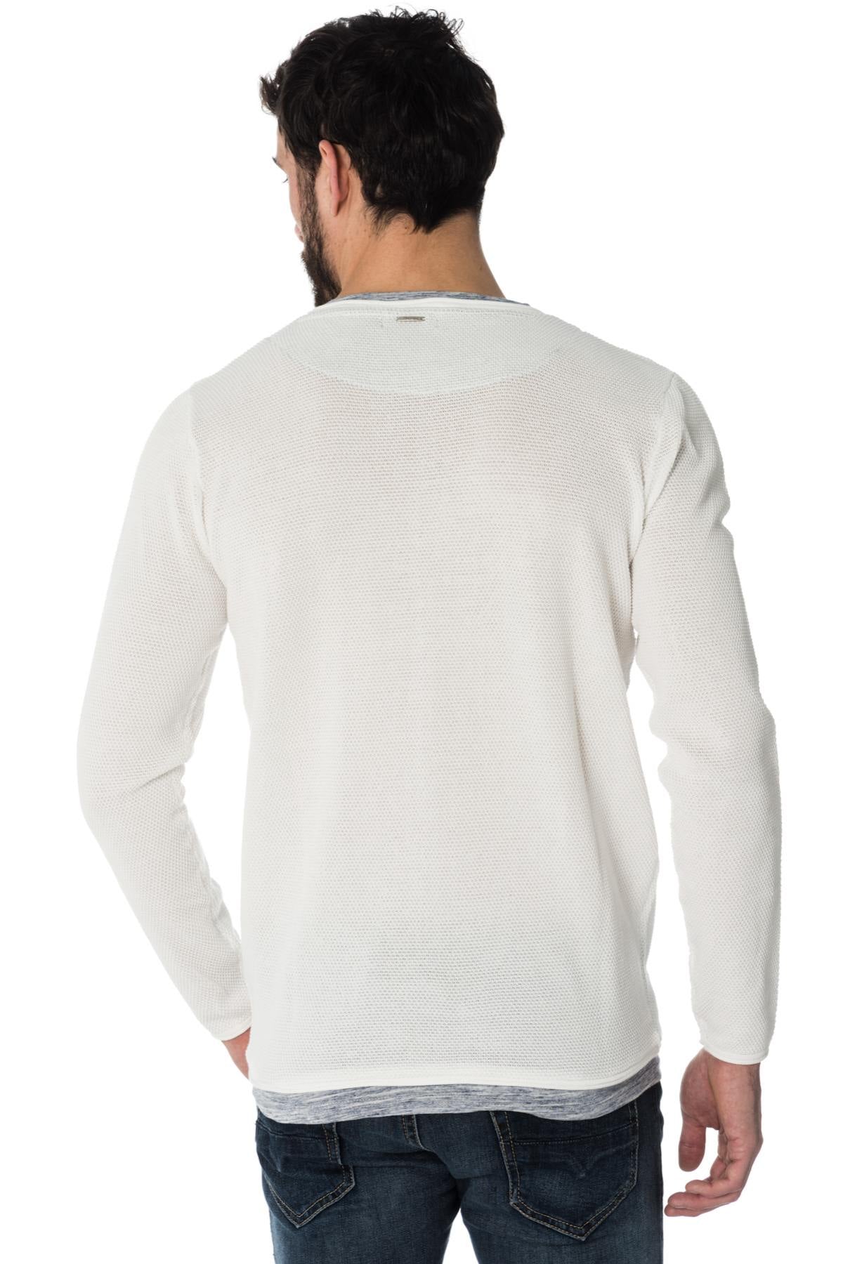 White openwork knit sweater - Image n°3