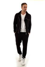 Trendy black perf style sweatshirt - Image n°2