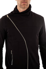 Trendy black perf style sweatshirt - Image n°3