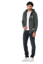 Kaporal Dark Gray Zip Hoodie - Image n°2