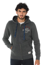 Kaporal Dark Gray Zip Hoodie - Image n°1