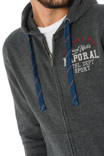 Kaporal Dark Gray Zip Hoodie - Image n°4