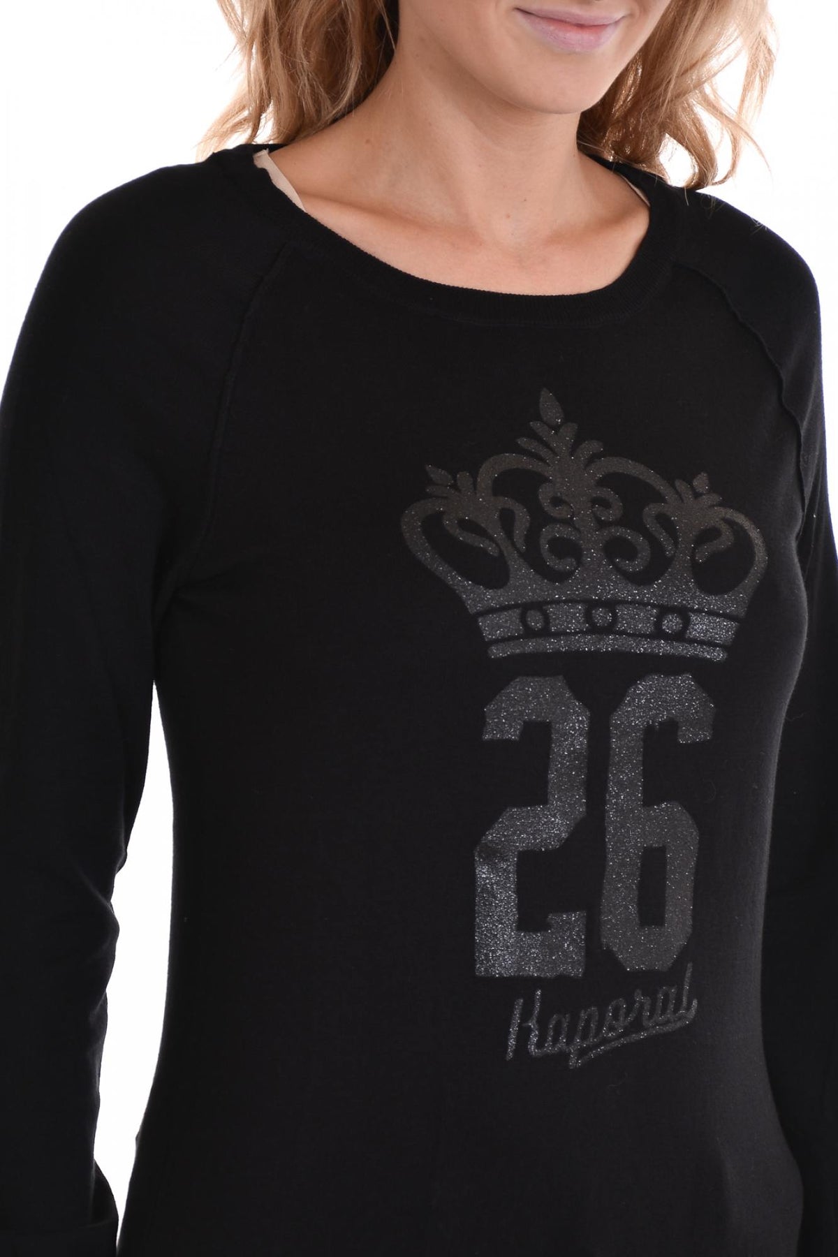  Kaporal women's black cotton sweater - Image n°2