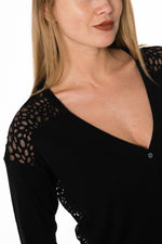 Black vest with lace on the back - Image n°4