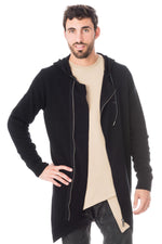 Trendy black hooded vest - Image n°3
