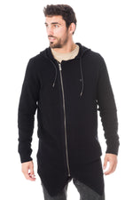Trendy black hooded vest - Image n°1