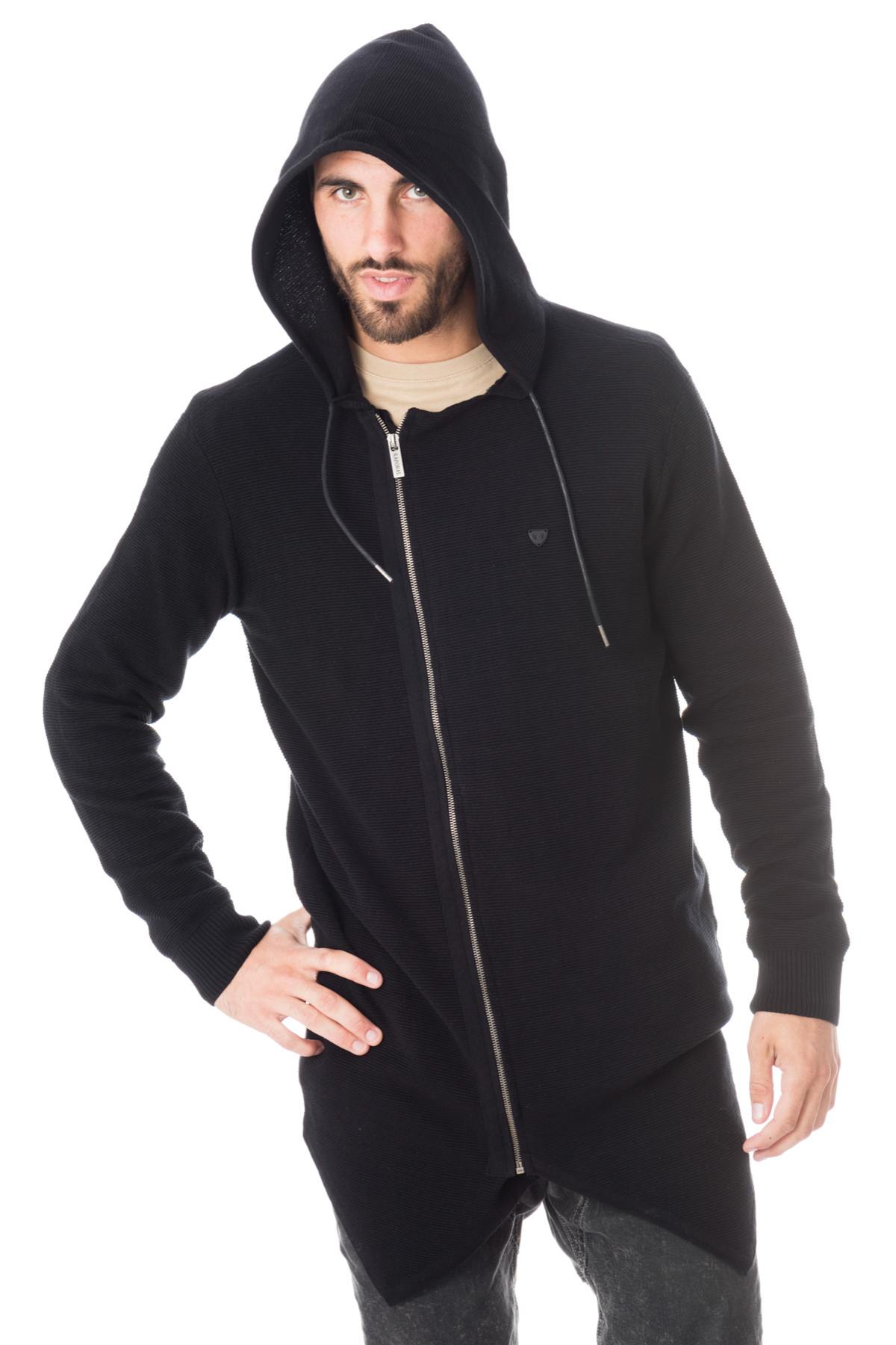 Trendy black hooded vest - Image n°4