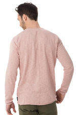 Kaporal men's thin pale pink sweater - Image n°3