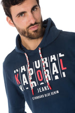 Men's navy blue hoodie - Image n°4