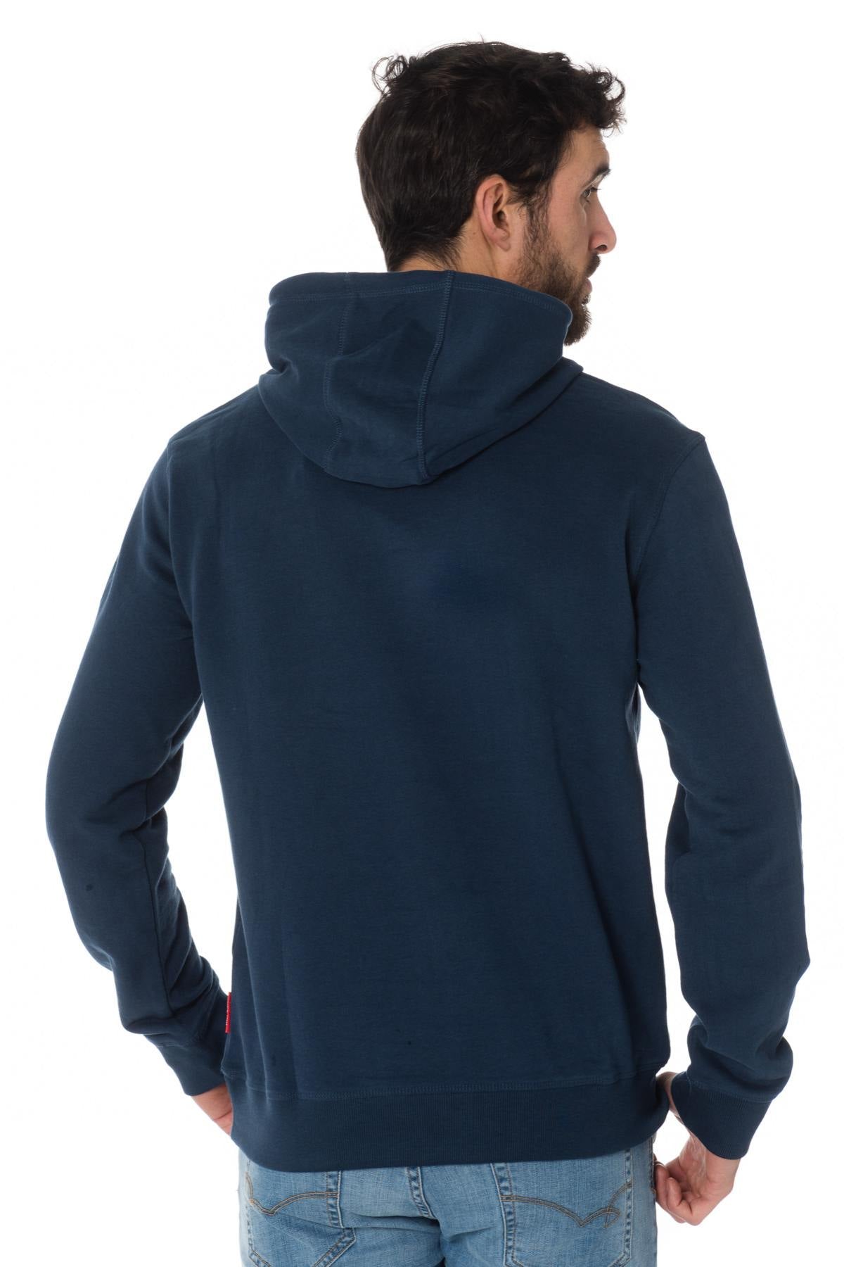 Men's navy blue hoodie - Image n°3