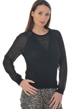 Chic and classy black women's sweatshirt - Image n°3