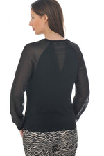 Chic and classy black women's sweatshirt - Image n°4