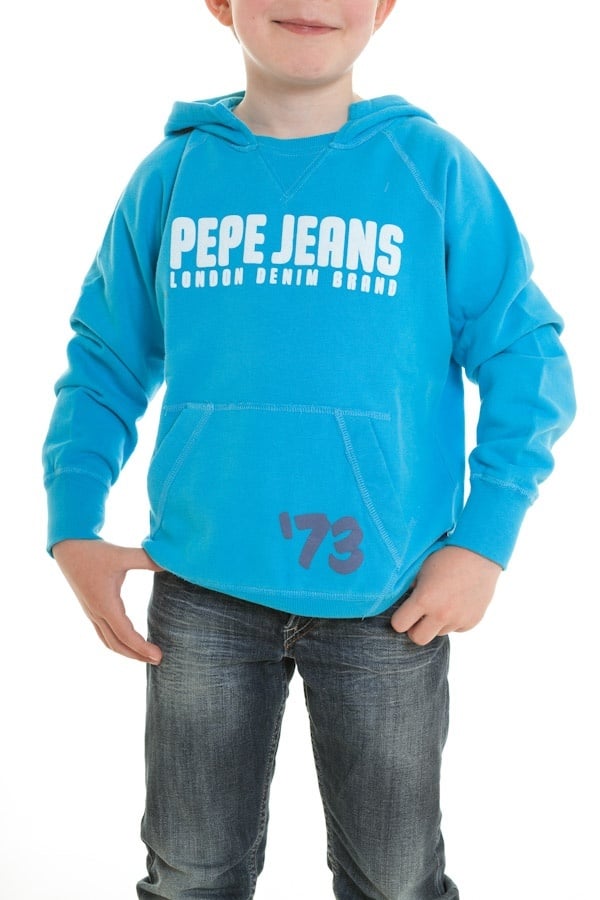 Pepe Jeans children's sweatshirt in turquoise blue - Image n°1