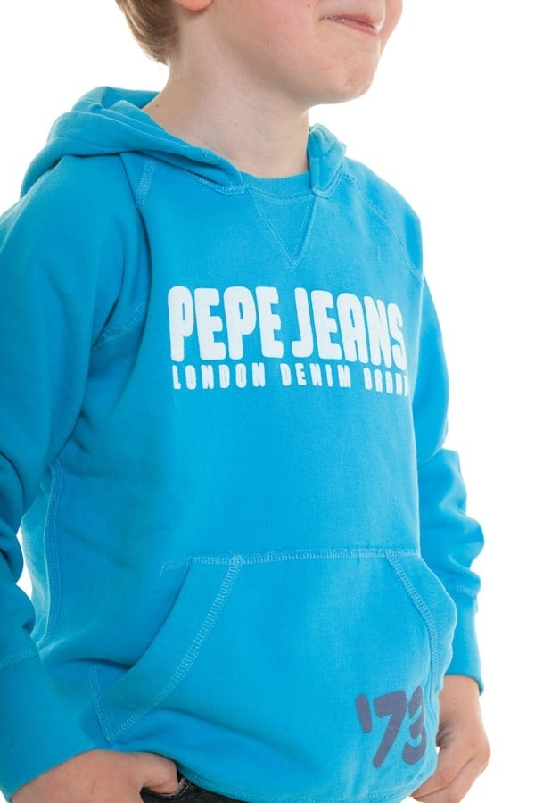 Pepe Jeans children's sweatshirt in turquoise blue - Image n°2
