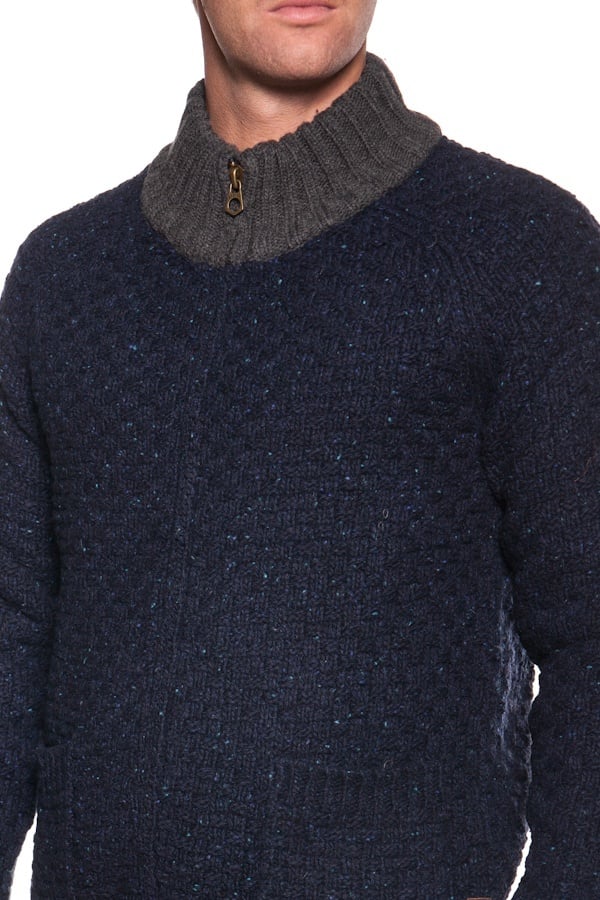 Scotch and Soda men's blue wool vest - Image n°2