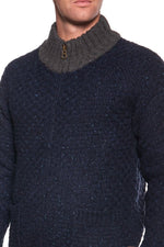 Scotch and Soda men's blue wool vest - Image n°2
