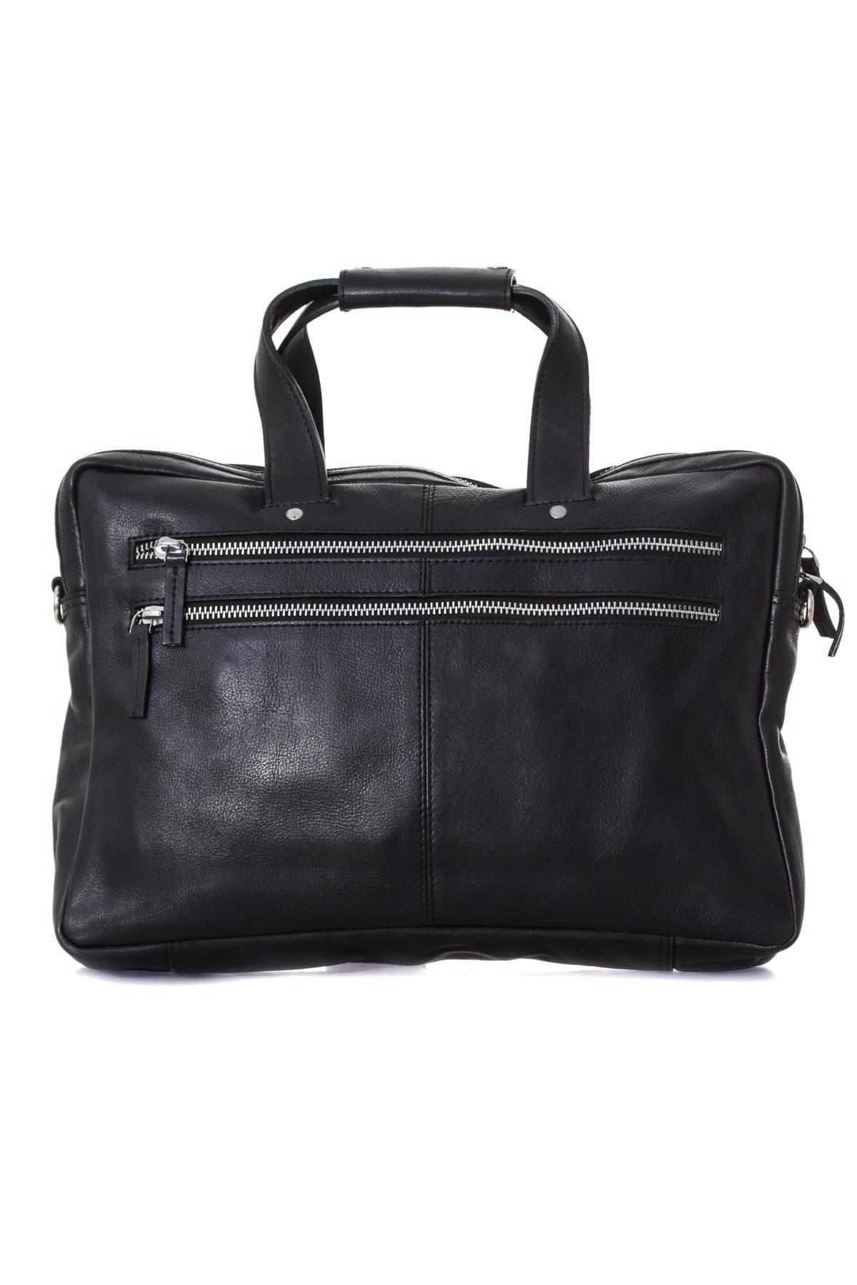 Serge Pariente black leather briefcase - Image n°1