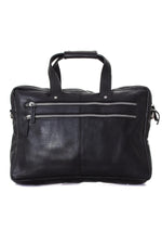 Serge Pariente black leather briefcase - Image n°1