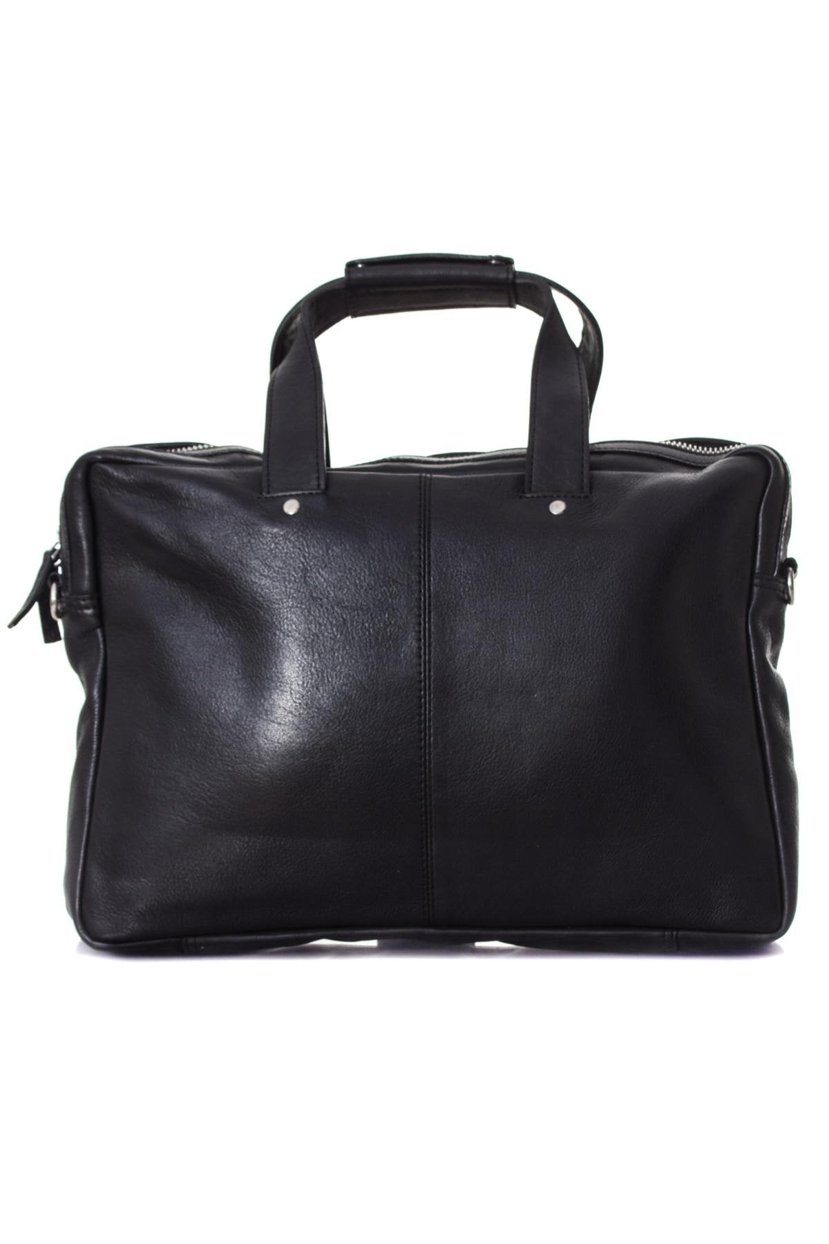 Serge Pariente black leather briefcase - Image n°2